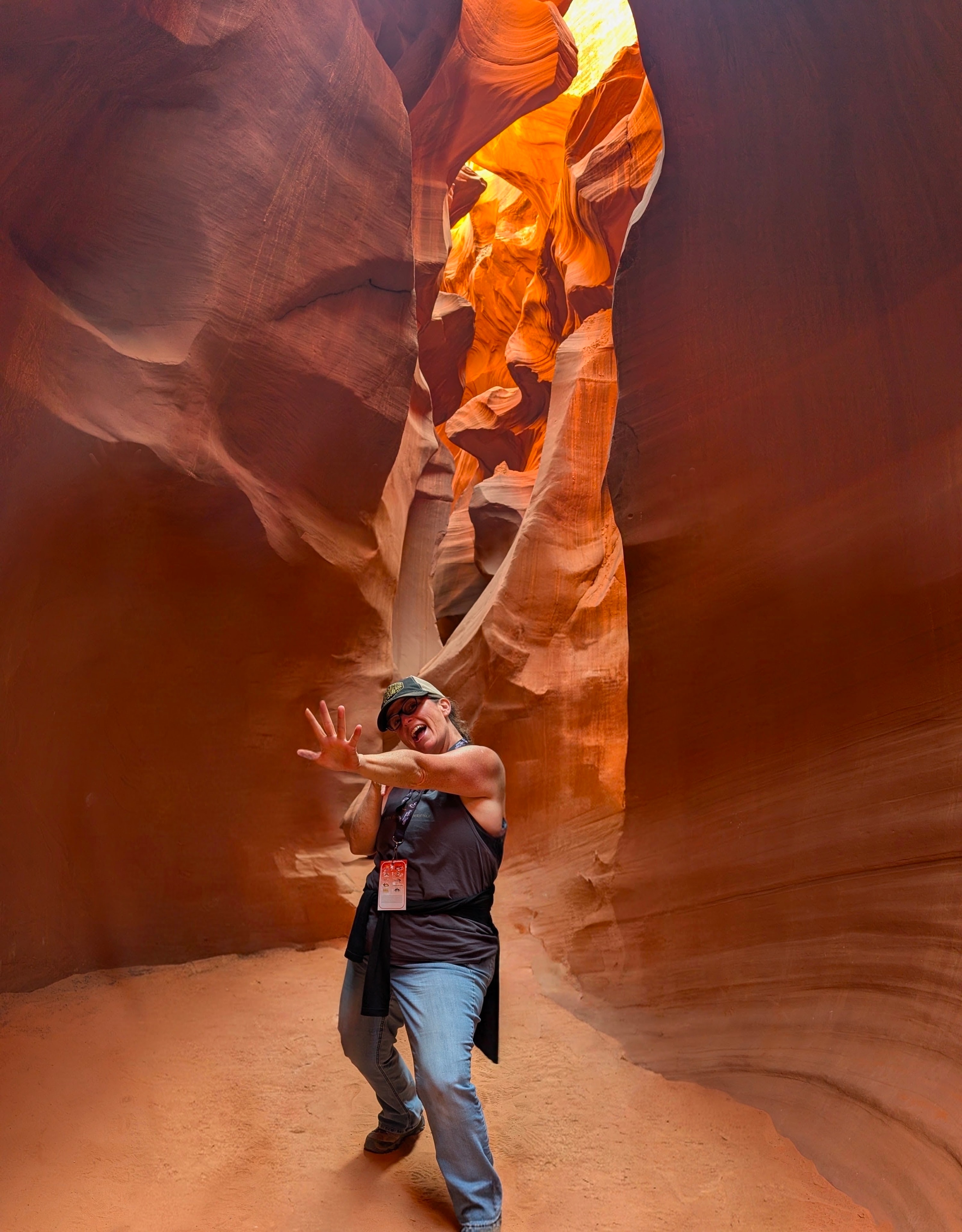 Sherry Bell exploring a canyon